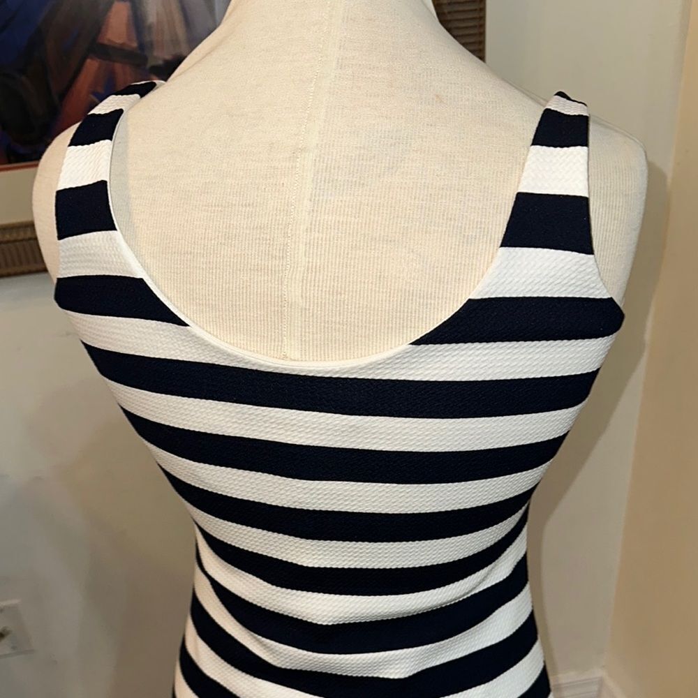 Lucy Love Navy/White Mini Bodycon Dress Size Medium - Picture 9 of 10